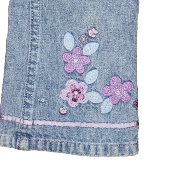 LITTLE LEGENDS Jeans with Embroidered Flowers - Picture 3 of 5
